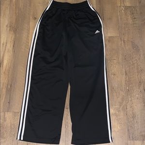 Black straight leg Adidas sweatpants